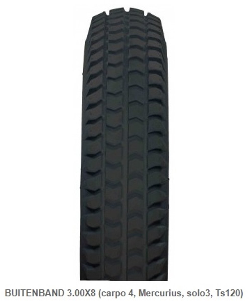 Impac Buitenband Scootmobiel 3.00-8 Zwart