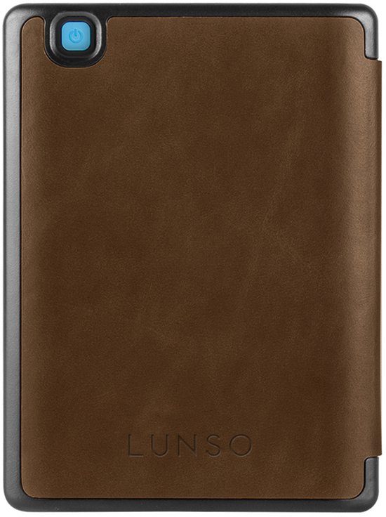 Lunso Geschikt voor Kobo Aura H20 Edition 2 hoes (6.8 inch) - Leren sleepcover - Coffee - (niet voor de Kobo Aura edition 2) van Merkloos — afbeelding 3