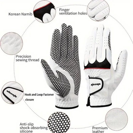 Nivard Golfhandschoenen - Golf Accessoires - Handschoen AntiSlip - Heren - Links - Maat XL van Nivard — afbeelding 3