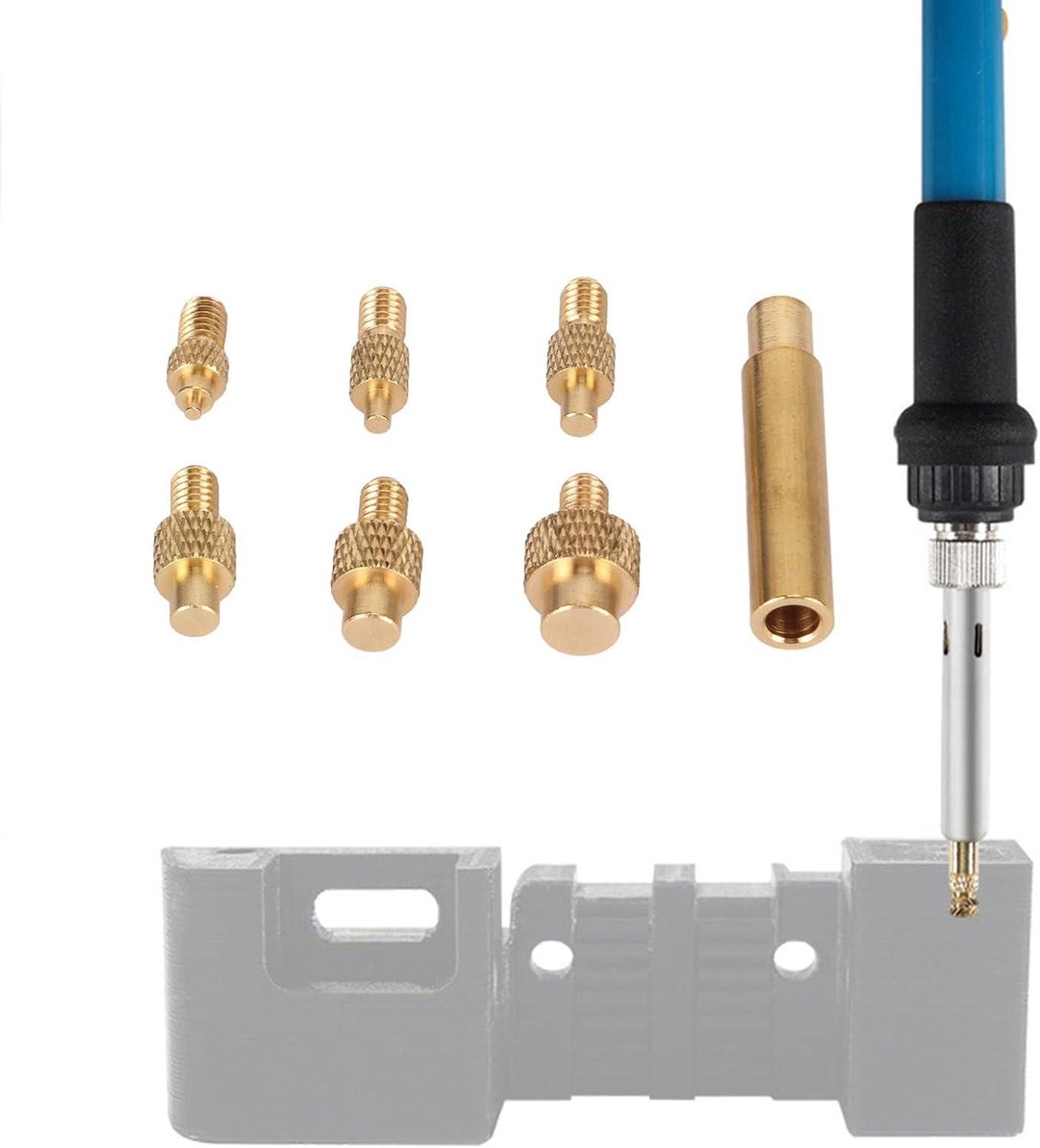 200 stks M2 Messing Hot Melt Insert Noten Verwarming Moulding Koperdraad Dubbele Twill Gekartelde Injectie Messing Moer Printer schroeven (Color : L4.5(200pcs), Size : M2 x OD4.0