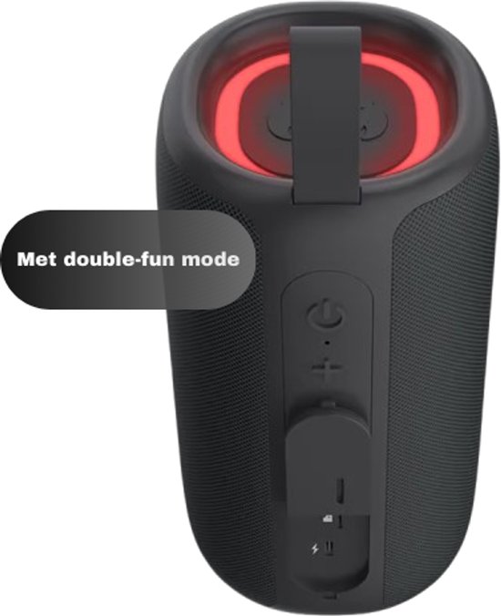 Fresh 'n Rebel Draadloze Speaker - Draadloze Bluetooth Speaker - Met RGB-verlichting - Zwart van Fresh ‘n Rebel — afbeelding 3