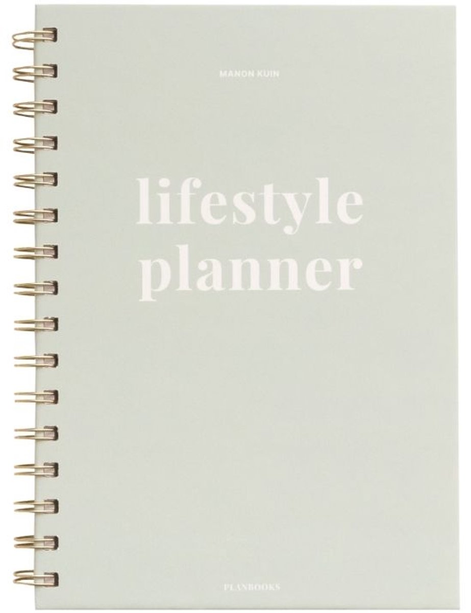 Planbooks - Lifestyle Planner - Pastel Groen - Gouden Spiraalbinding - A5 - Life Planner - Manon Kuin