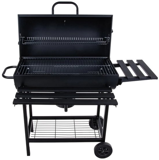 GEKO Barbecue met Thermometer - Vatenmodel - Opvouwbare Planken - Zwart - 71x45 cm Grillrooster van GEKO — afbeelding 4