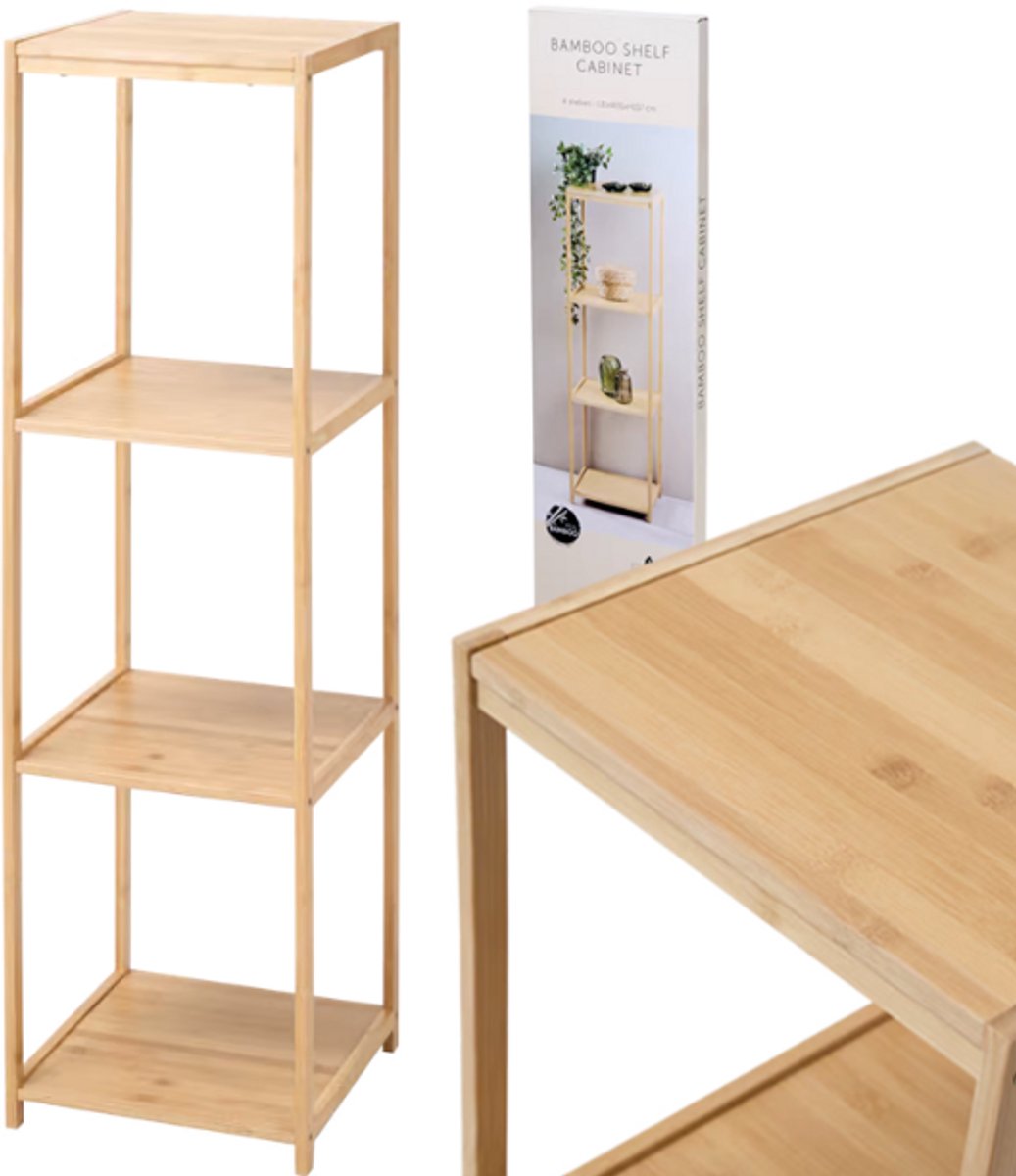 Bamboo Boekenkast 31 x 31 x 106 cm 4 Planken