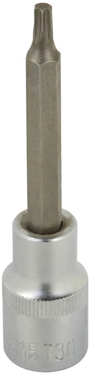 GEKO Metric bitdop - T30 - 100mm - CrV staal - 1/2" aansluiting