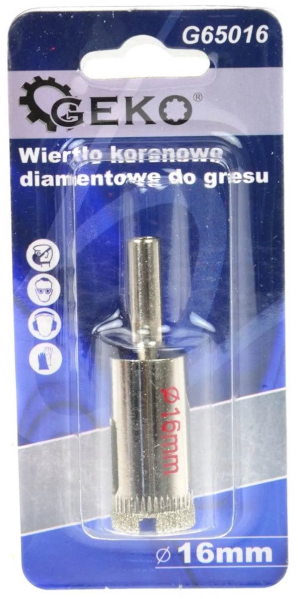 GEKO Diamantboor - Tegels - 16mm - Set van 4 - Voor nat boren
