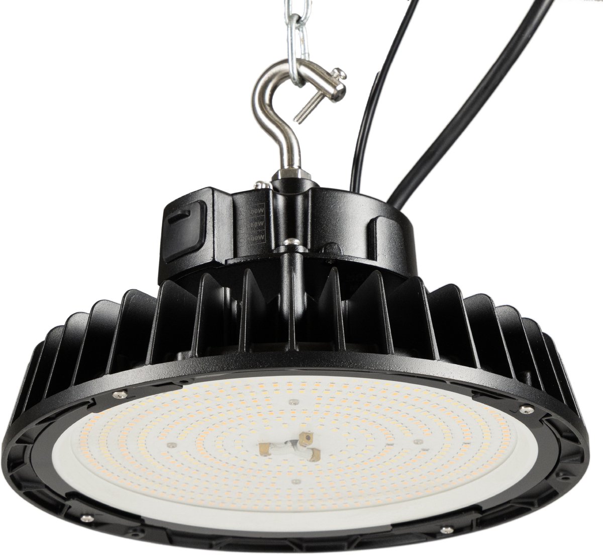 LED's Light Pro LED High Bay 30000 - 6 lichtstanden - Water- en stofdicht - 200W zwart