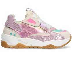 BunniesJR 225375-498 Meisjes Lage Sneakers - Multicolor - Leer - Veters