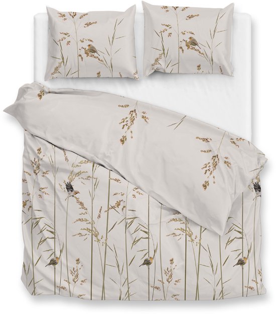 Zohome Pettirosso Housse de couette - Double - 200x200/220 cm - Natural