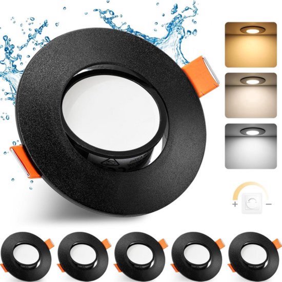 Complete Set Dimbare LED Inbouwspot - Wit - TCS Sanitair Complete Set Dimbare LED Inbouwspot - Wit - TCS Sanitair