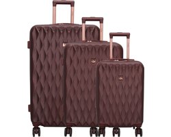 Charm London Honey Koffer 20-24-28 Inch - Kofferset - TSA Slot - Travel - Reizen - Hardcase - Bordeaux rood