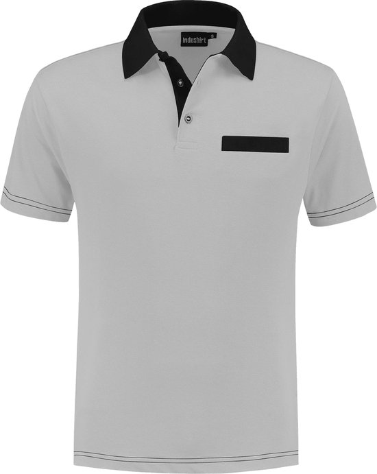 Polo de travail Indushirt PS200 gris noir | taille XL