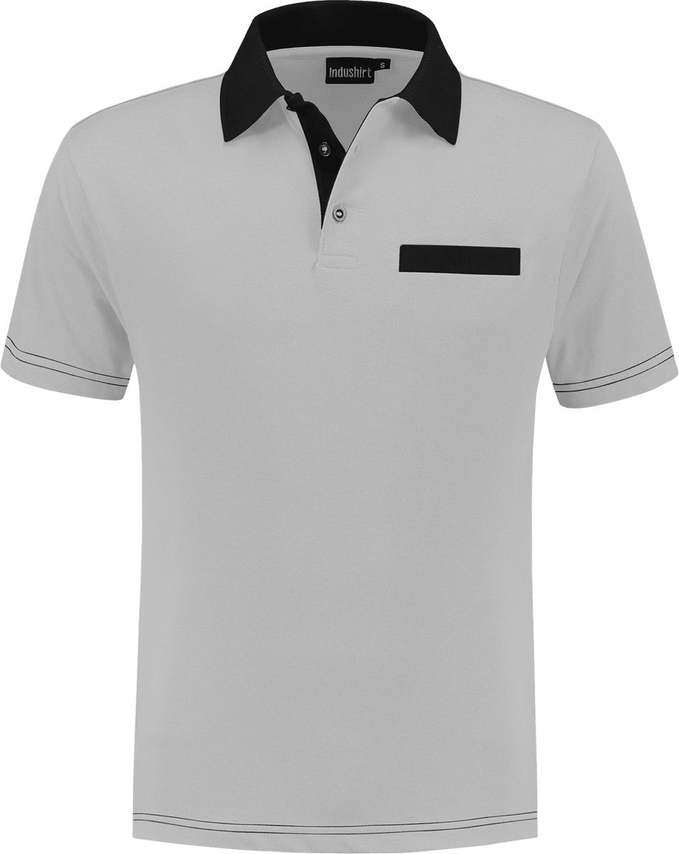 Indushirt werkpolo PS200 grijs zwart | maat XL