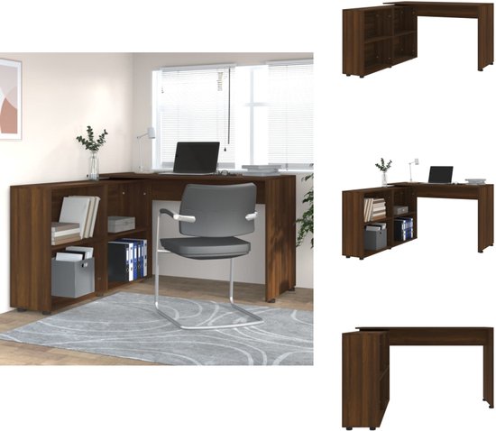 Vicco Bureau Adam, Grijs/Artisan, 60 x 50.4 cm Uitschuifbaar