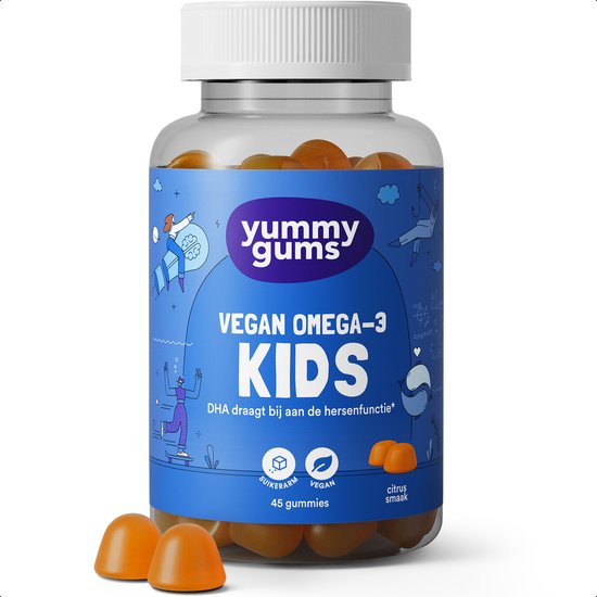 Yummygums • Omega 3 kids gummies • Suikerarm • 45 gummies