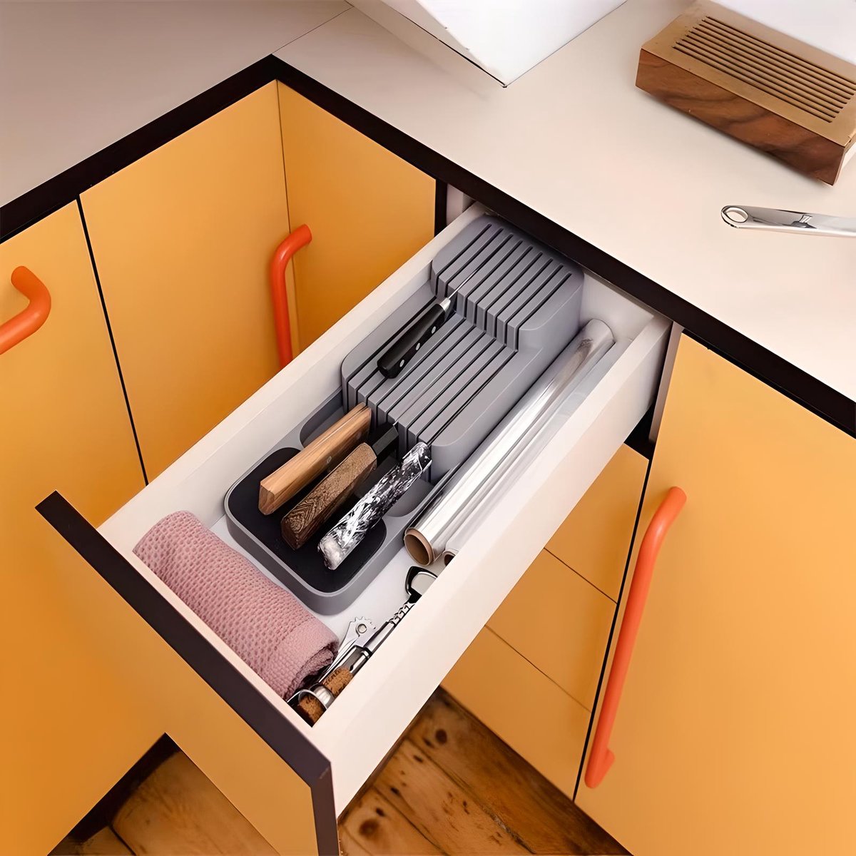 BlueTime - Messenblok - Bestekbakken - Messenblok zonder messen - Messenblok lade - lade organizer - bestek organizer