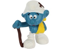 Smurf met krukken - Schleich speelfiguurtje - 6 cm