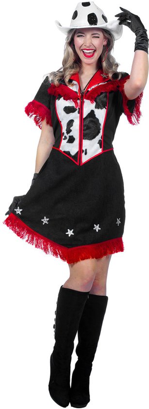 Wilbers & Wilbers - Costume de Cowboy & Cowgirl - Rodeo Cowgirl Carla - Femme - Zwart - Taille 46 - Déguisements - Déguisements