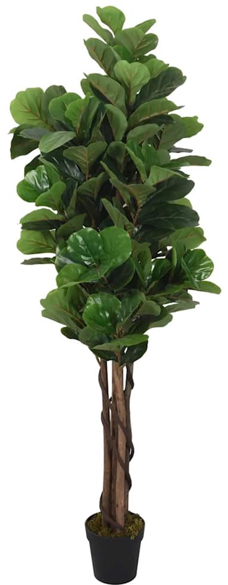 vidaXL Kunstplant - vijgenboom - 134 - bladeren - 120 - cm - groen
