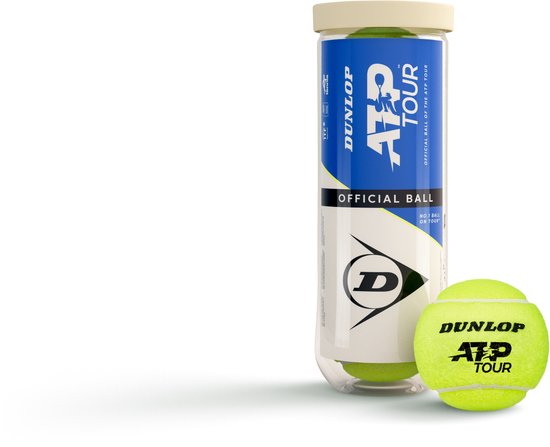 Dunlop ATP Tennisballen - geel - 3 stuks