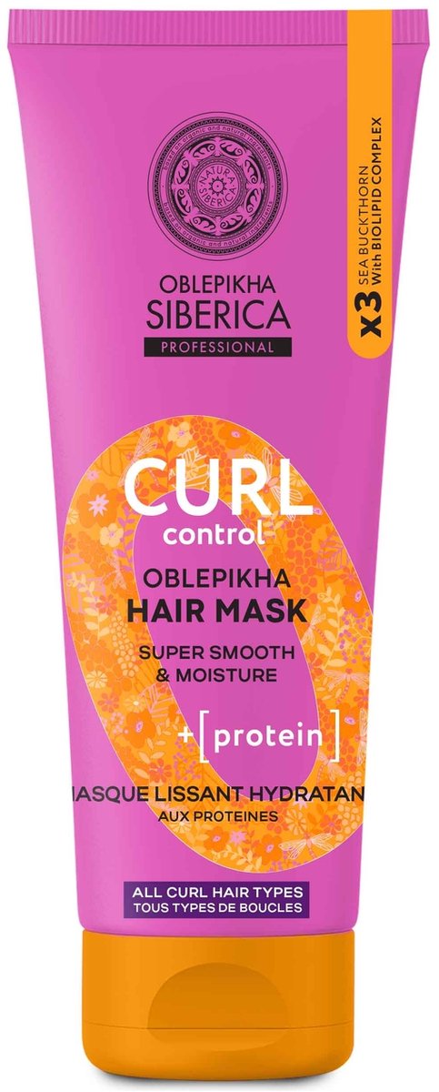 Haarmasker met krulcontroleproteïnen oblepikha o 200 ml|Hair mask with curl control proteins oblepikha o 200 ml|Masque capillaire aux protéines de contrôle des boucles oblepikha o 200 ml
