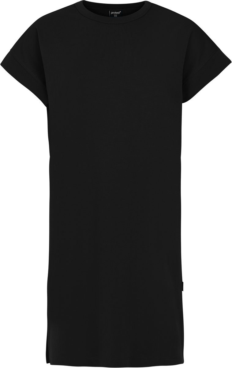 Protest Prtises – Tshirt jurk Dames – Korte mouwen – Knielengte Zwart