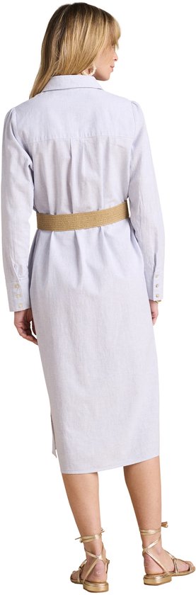 ENVIE DE FRAISE Robe chemise longue en lin mélangé grossesse et allaitement coton effet lin