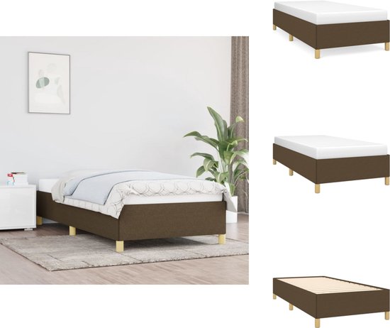 vidaXL - Bedframe - zonder - matras - 90x190 - cm - stof - crèmekleurig