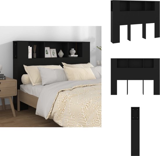 vidaXL Armoire de Tête de Lit Murale Meuble de Chambre à Coucher Tête de Lit avec Rangement Accessoire de Lit Intérieur Blanc 140x18,5x104,5 cm