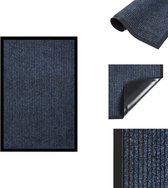 vidaXL Paillasson - Rayé Bleu - 80x120 cm - 100% PP et Vinyle - Paillasson