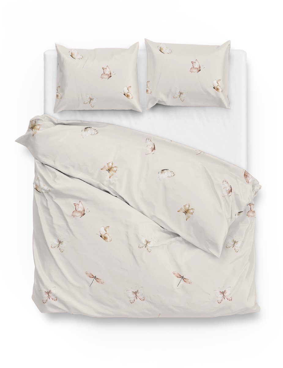Zohome Maribosa Dekbedovertrek - 100% Katoen-Satijn - 240x220 - Beige