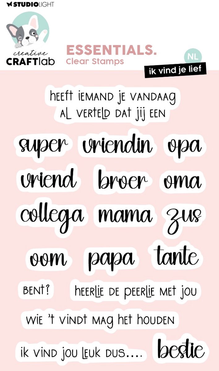 Clear stamp Ik vind je lief- Essentials nr. 801