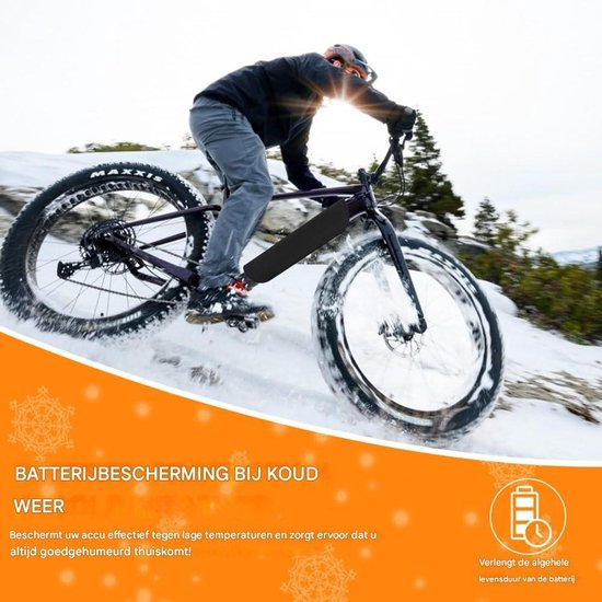 E-bike accu beschermhoes - waterdichte e-bike accu hoes - koudebestendige fiets accu beschermhoes - koudebestendige stofdichte hoes waterdichte bescherming - e-bike hoes accessoires - zwart van Wheeloo — afbeelding 3