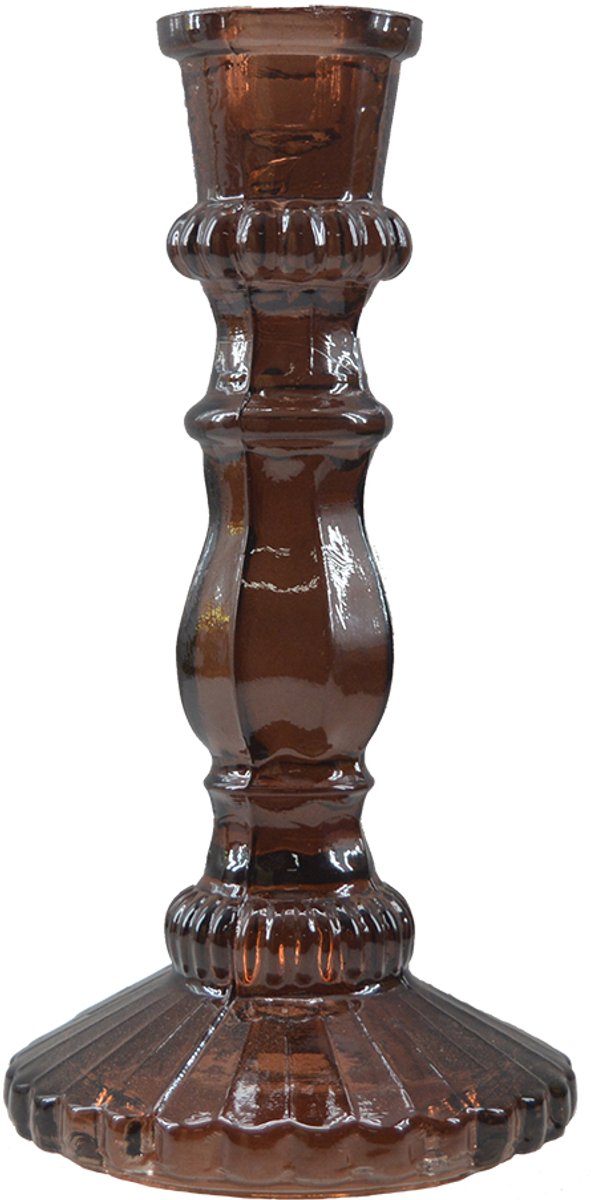 by Mooss - Kandelaar - Glas - Kaanch - Brown - 23cm - Trendy