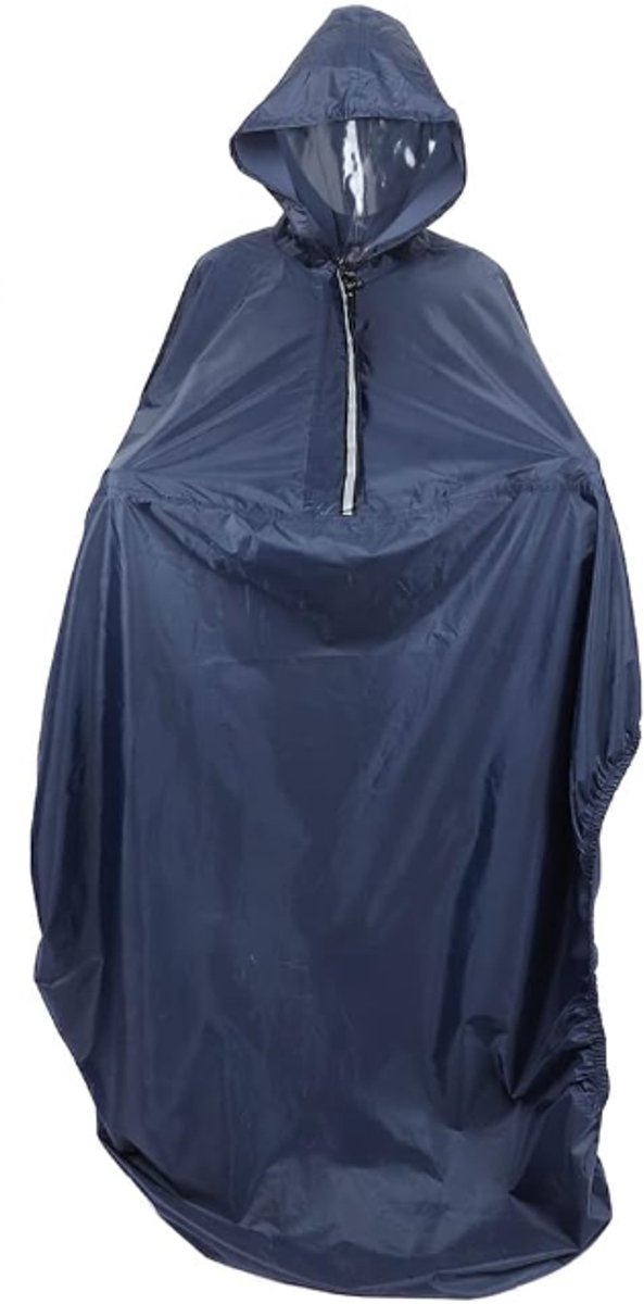 Goedkoopste Rolstoel Beschermhoes - Rolstoel regenhoes - fdekhoes voor Rolstoel - taft - Marineblauw - Universeel - herbruikbare - Waterdicht - Met gezichtsmasker - ritssluiting - 175 x 150 x 62 cm