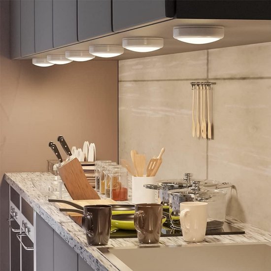 2 Stuks – Kastverlichting Met Bewegingssensor LED Kast Verlichting Keukenverlichting Led Incl Afstandsbediening Oplaadbaar Warm En Koud Li