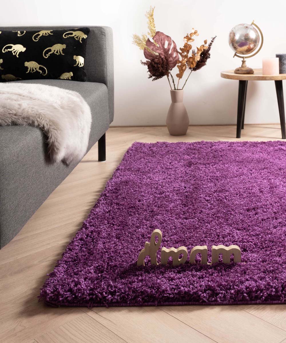 Hoogpolig vloerkleed - Cozy Shaggy paars 80x150