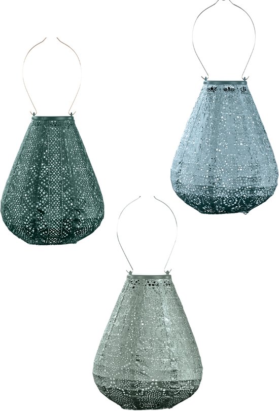 Lumiz Tuinverlichting op zonne energie - Solar tuinverlichting - Tuinverlichting - Lumiz solar lampion - Tulip Set - 3 stuks