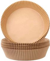 Airfryer bakpapier - 100 stuks - Airfryer accessoires - 20 cm - geschikt voor elke airfryer - XL & XXL - Bakjes - Inclusief Oliekwastje