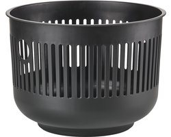 Zone Denmark Ume Wasmand - Ronde Wasmand met Hengsel - Kleine Wasbox of Opbergmand - Kunststof - 30 liter - Zwart
