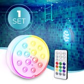 KENN® Oplaadbare Zwembadlamp - 13 LED's - Met Afstandsbediening - 100% Waterdicht - Inclusief Bevestiging - Zwembadverlichting - Badspeelgoed - Vijververlichting - Onderwaterlamp - Jacuzzi Verlichting - Onderwater Verlichting