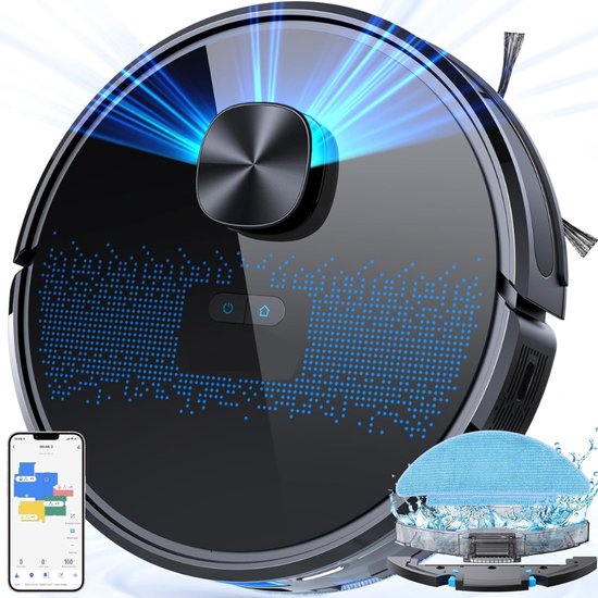 DailySupplies® Robotstofzuiger met Laadstation - Robotstofzuigers Huisdieren - Stofzuiger - Zwart