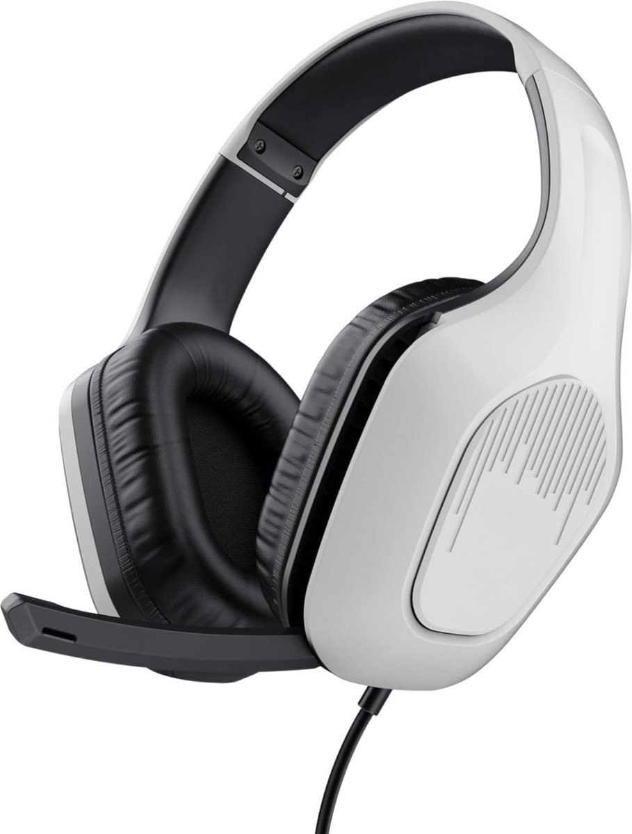 StayPowered Gaming Headset - Meeslepende Audio en Ultiem Comfort voor Lange Gamesessies - 50mm Drivers - Inklapbare Microfoon - Verstelbare Hoofdband - Zachte Over-Ear Kussens - 3.5mm Aansluiting - 2m Kabel - Wit - Levering Sneller dan Aangegeven!