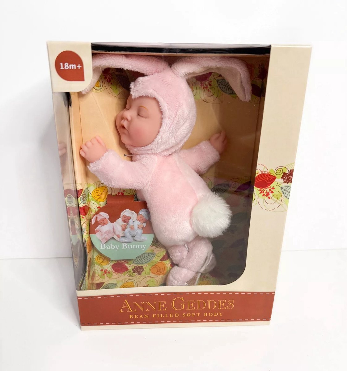 Anne Geddes pop | Baby Konijn rose | 23cm