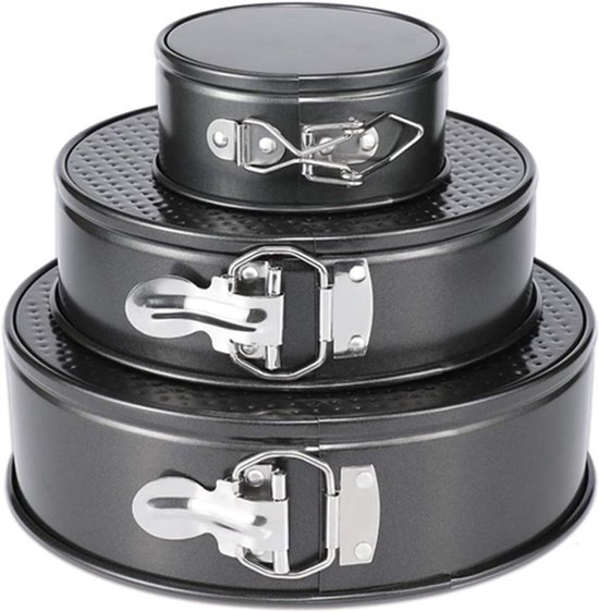 EGEN Ronde cakevorm, verwijderbare basis bakvormen, aluminiumlegering, non-stick bakvormset (15,2 cm, 3 stuks