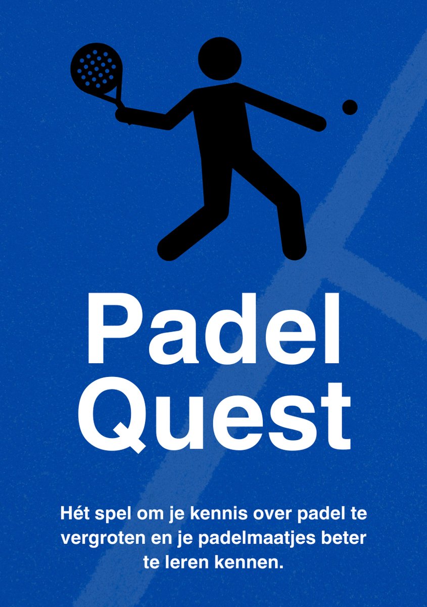 Padel Quest Padelspel - Kaart- en dobbelspel voor padel fans - 84 kaarten