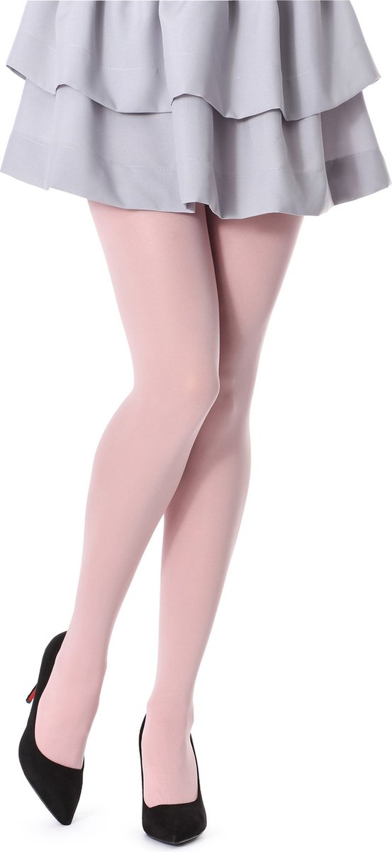 Bellivalini BLV-FI-1002 Dames Panty - 60 DEN - Polyamide - Microvezel - Stoffig Rose – XL