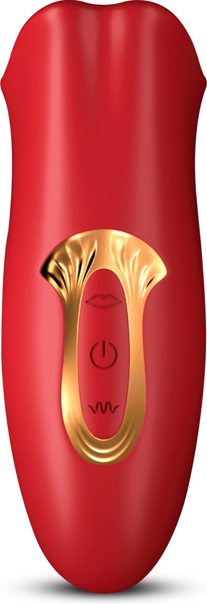 Bol.com Desiredrops® - Clitorale Vibrator - Luchtdrukvibrator - Trilt – 5 bijt Standen - 10 Vibrator Standen– Rode Siliconen Vib... aanbieding