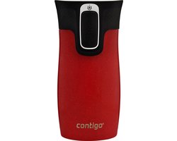 Contigo West Loop Mini Autoseal thermosbeker Goji Berry - roestvrijstalen isoleerbeker, koffiebeker-to-go, BPA-vrij, lekvrije beker-to-go met Easy-Clean-deksel, houdt tot 6 uur warm, 300 ml