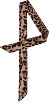 Emilie Scarves - foulard - satin - foulard cheveux - sac à main ruban - imprimé léopard